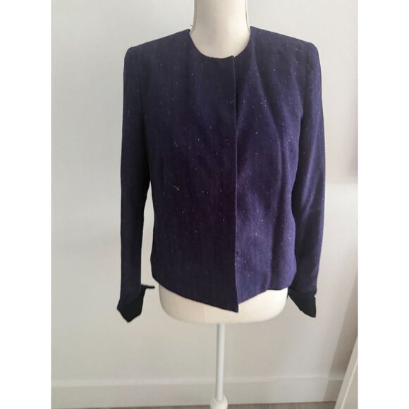 GAP Purple Covered Button Jacket Blazer Size 4 - Picture 5 of 8